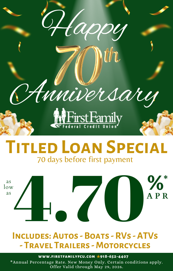 70thAnniversary - Titled Loan Special