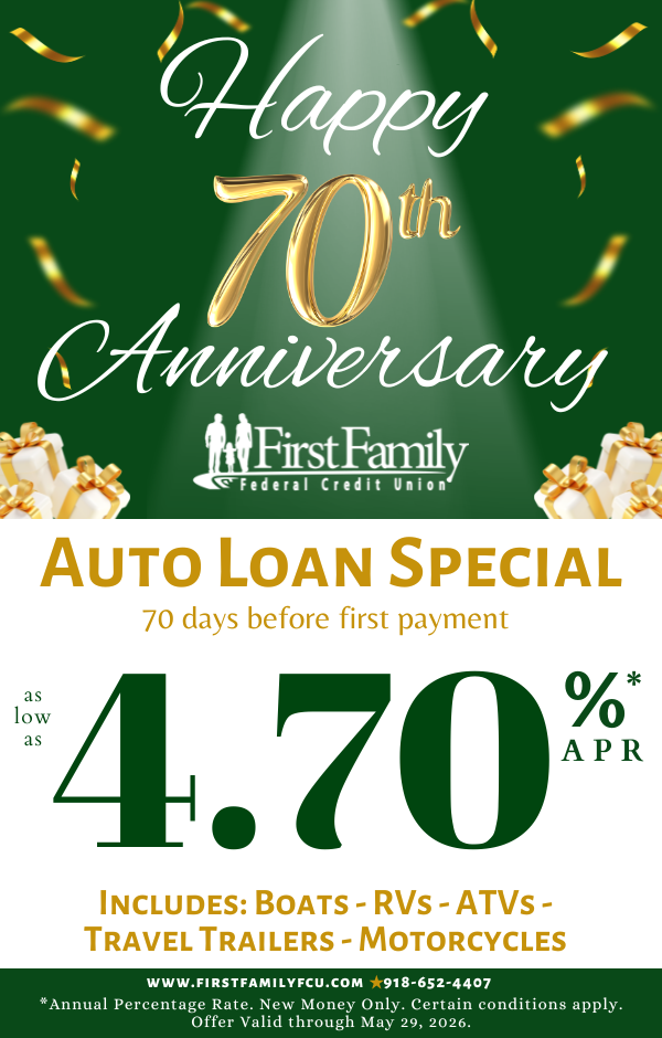 70thAnniversary - Auto Loan Special